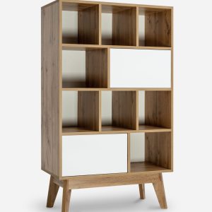 Tủ Đựng Giày Dép Gỗ Tự Nhiên Chân Cao Màu Sồi 4 Tầng